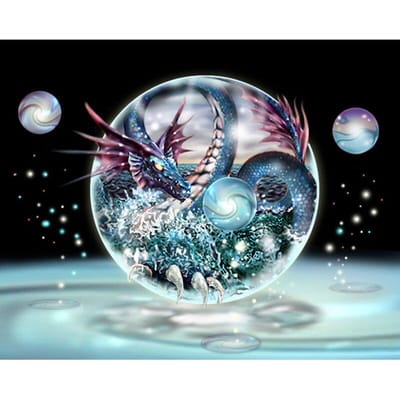 5D DIY diamant schilderij kruissteek draak volledige ronde hars boor diamant borduurwerk 20X30CM gray
