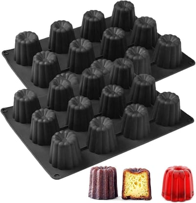 Set van 2 Silicone Bakvormen voor Mini Cans, 12 Holtes, Antiaanbaklaag, Ideaal voor Chocolade, Jelly en Pudding