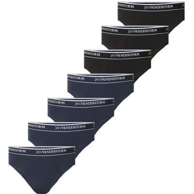 pak van 7 slips RIKBEN zwart donkerblauw