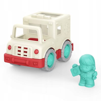Kleine Ambulance - Speelgoed Ambulance - Kinderspeelgoed - Robuust Kunststof - 16.5 cm