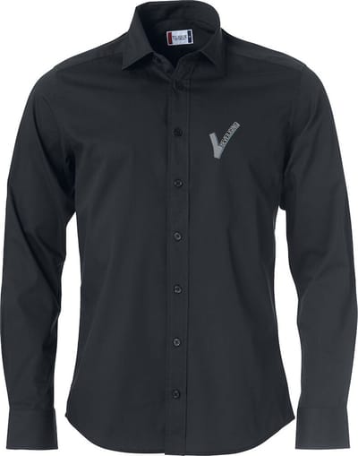 Security / Beveiliging kleding - Clique - Overhemd / Blouse inclusief borstlogo (V-tje) - Zwart - Maat S - VOOR PROFESSIONALS