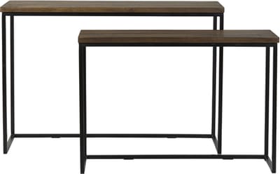 Light & Living - Side BRYSON - 120x40x82cm - Bruin - Set van 2