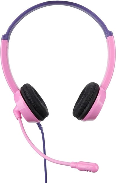 Kinder Hoofdtelefoon - On-Ear headset - Online Leren - Volumelimiet 85dB - Verstelbaar - Roze paars
