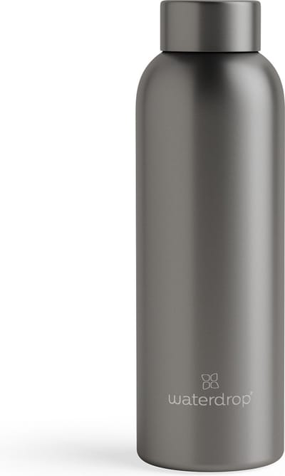waterdrop® Thermosfles - 600 ml - Roestvrij Staal - Charcoal Brushed