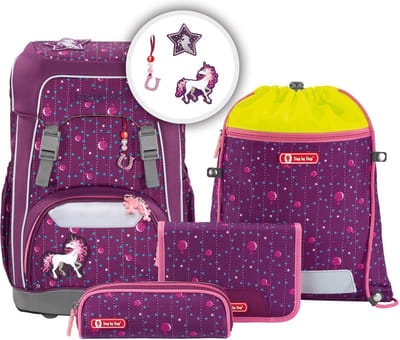 Step by Step Schooltas Giant Schulranzen-Set 5-delig Dreamy Unicorn Nuala Paars