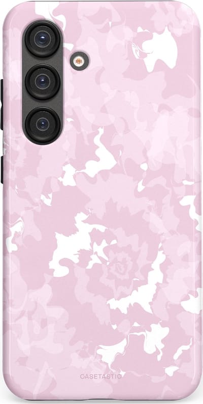 Casetastic Hoesje Geschikt voor Samsung S25 - Stijlvolle Beschermende Duo-layer Case - Roze wervels