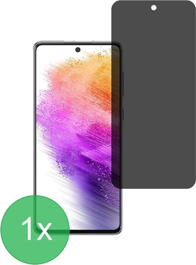 Privacy Screenprotector Glasplaatje Geschikt voor: Samsung Galaxy A73 5G - 1x - screen protector - volledige glas - bescherming - beschermglas - Anti Spy - ZT Accessoires