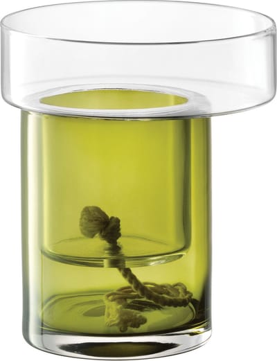 L.S.A. - Balcony Vaas Ø 19 cm met Bewateringssysteem - Glas - Groen