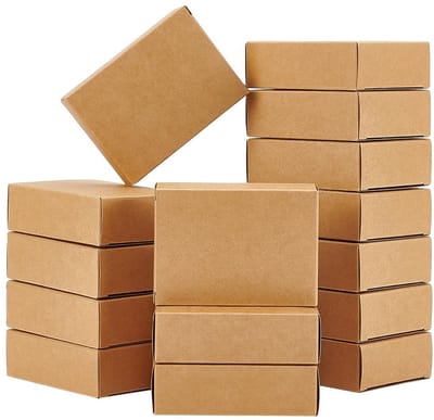 Dailygoods- Zeepdozen 120 Stuks - Kraft Cadeauverpakking - Geschenkdoos voor Zelfgemaakte Zeep - 9.7x7x3cm - Verpakking zonder Venster
