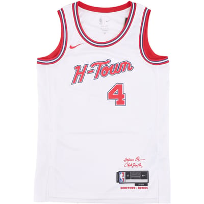Basketbaltanktop voor heren Nba City Edition 2023/24 Dri-fit Swingman Jersey nr. 4 Jalen groen Houroc wit