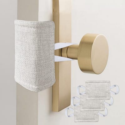 3 Stuks Deur Silencer Kussen - Geluiddemper voor Deuren - Voorkomt Dichtslaan & Opsluiten - Baby & Slaapkamer - Naturel