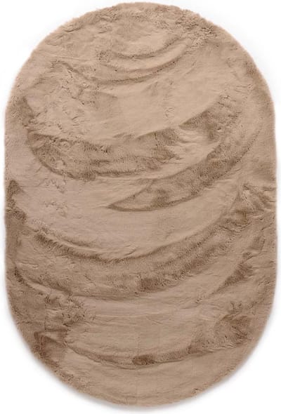 Vloerkleed ovaal hoogpolig - Comfy plus taupe 200x300