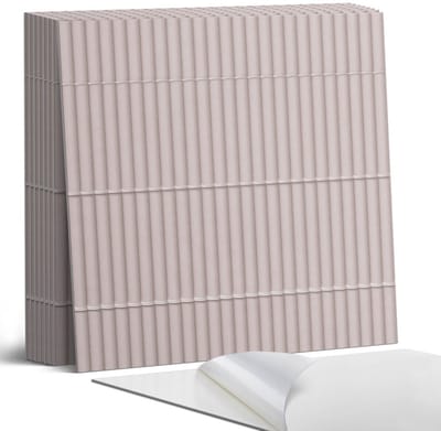 Coloray Plaktegels - Textuur met parallelle strepen Portugese Tegels - 30 cm x 30 cm - Beige Plaktegels - 9 stuks - Vierkant PVC Tegels - Plaktegels Keuken - Zelfklevende Vloertegels - Vinyltegels Vloer Zelfklevend - Zelfklevende Tegels