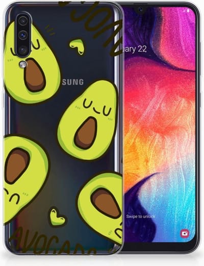 Samsung Galaxy A50 Telefoonhoesje met Naam Avocado Singing