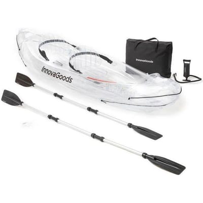 Opblaasbare doorzichtige kajak met accessoires Paros InnovaGoods 312 cm 2 plaatsen