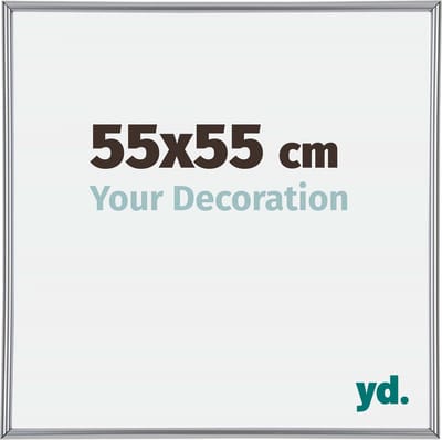 Your Decoration - Fotolijst 55x55 cm - Kunststof - Zilver Hoogglans - Annecy