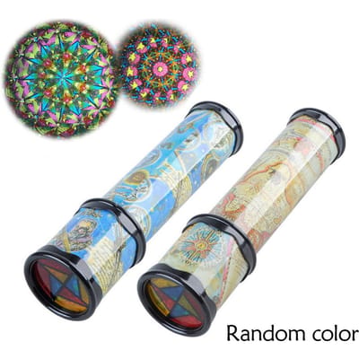 Grote Verstelbare Telescopische Roterende Kaleidoscoop - Uitbreidbare Rotatie Sensorisch Speelgoed Voor Baby's Peuters Autisme Kinderen beige