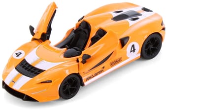 McLaren Elva 12.7 cm Convertible Livery Edition, Pull-back motor oranje - Kinsmart - modelauto op schaal 1/36 model auto - schaalmodel