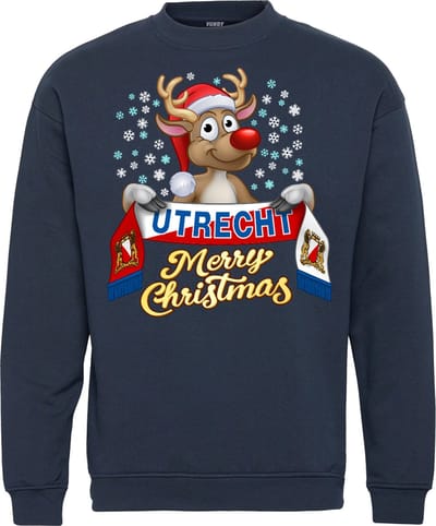 Kersttrui Utrecht | Foute Kersttrui Dames Heren | Kerstcadeau | FC Utrecht supporter | Navy | maat XS