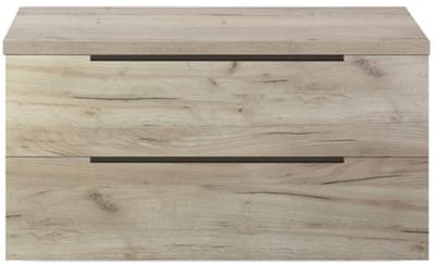 Seville Badmeubelset 100 cm - Wastafelblad Craft Oak Edge Greep