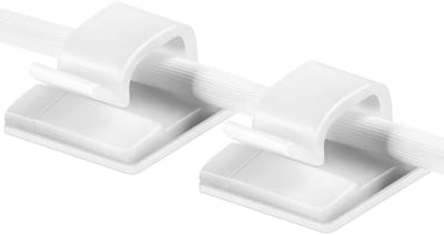 Allecto - Zelfklevende Kabel Clips - Kabelmanagement Beugel - Wit - Draad Organisator - 100 Stuks - Ideaal voor Thuis en Kantoor