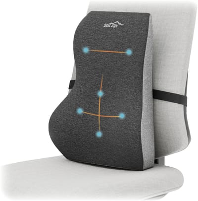 Best Life Rugkussen - Rugsteun Onderrug - Lendekussen - Zitkussen Orthopedisch - Auto