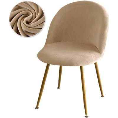 Roze fluwelen eendenbek stoelhoes effen kleur kruk accent lage rugleuning eetkamer make-up stoelhoes elastische balkon stoelhoes thuis 1pc Chair Cover