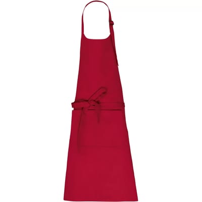 Kariban Schort met zak van biologisch katoen K8007 - Hibiscus Red - One size