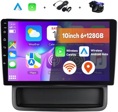 Boscer 2 Din Autoradio - Geschikt voor Renault Trafic, Opel Vivaro & Nissan Primastar (2010-2014) - Draadloos Apple CarPlay & Android Auto - 10.1 Inch HD Touchscreen - 6+128GB - GPS - WiFi, Bluetooth & USB - Achteruitrijcamera & Microfoon