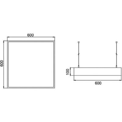 BRUMBERG LED hanglamp Biro Square, DALI dimbaar, zilver, 3000K