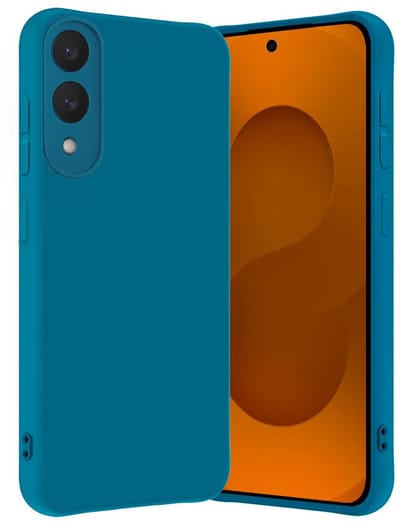 Hoes - Geschikt voor Samsung Galaxy S25 Edge - Sterk & Shockproof - Hoesje Cover - Siliconen Case - Donkerblauw