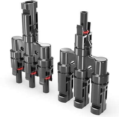 3-Weg Y-Connector voor Zonnepanelen - IP67 Waterdicht T-Type Splitter voor Fotovoltaïsche Systemen