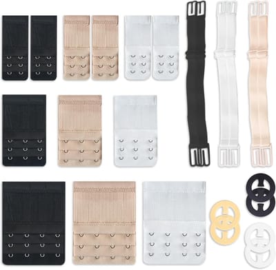 24 Stuks Bh Verlenging met 2, 3 en 4 Haakjes - Elastische Bh Extender en Sluiting voor Dames, Ideaal voor Comfort en Pasvorm