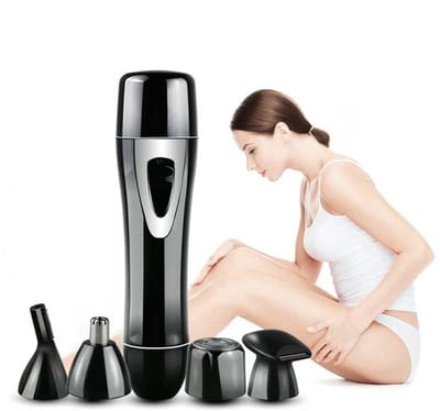 Deze oplaadbare neushaartrimmer Geschikt voor mannen en vrouwen is een multifunctioneel, via USB oplaadbaar scheerapparaat en een draagbaar ontharingsapparaat. Het heeft een eenvoudig ontwerp en is verkrijgbaar in zwart.
