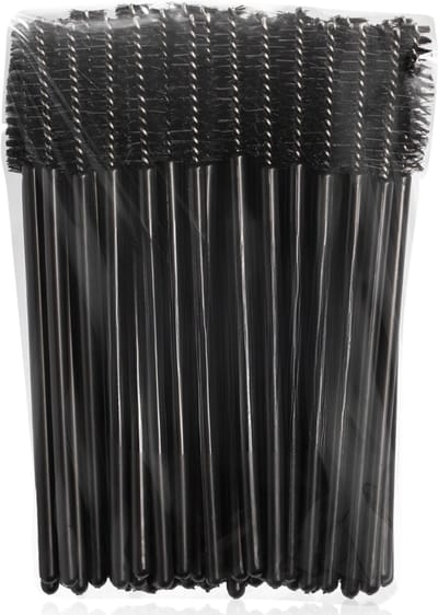 Famanu – wimperborstels voor mascara en wimperverzorging 50 stuks zwart geschikt voor hygiënisch gebruik