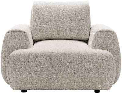 Vente-unique Fauteuil in lichtgrijs gemêleerde stof MONELIA