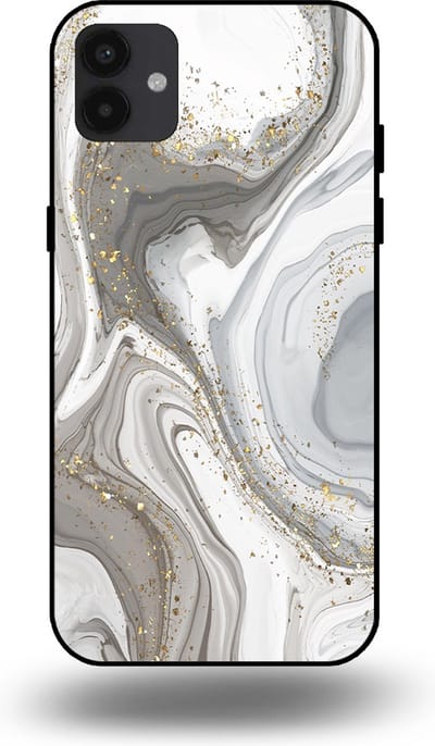 Smartphonica Telefoonhoesje geschikt voor Samsung Galaxy A04 met marmer opdruk - TPU backcover case marble design - Zilver geschikt voor Samsung Galaxy A04