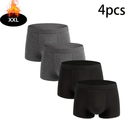Nivard Onderbroeken Heren - Boxershort - Ondergoed - Boxer - Underwear - Mannen - 4 Pack - Zwart + Donkergrijs - XXL