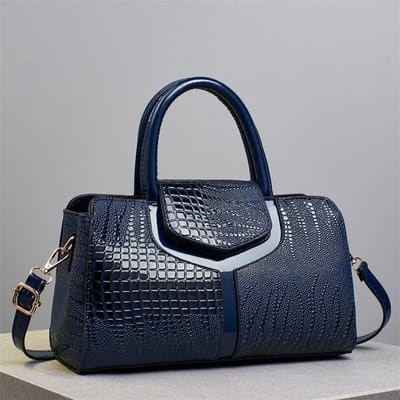 Nieuwe Handtas met Krokodillenpatroon Mode Splicing Moedertas Modieus Hoogwaardig Forensen Eénschouder Crossbody Tas Trendy . gray