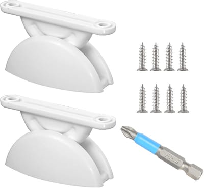 Caravan Deurstopper Set van 2 Stukken met Elektrische Boor - Witte Accessoires voor Motorhome en Caravan Deuren