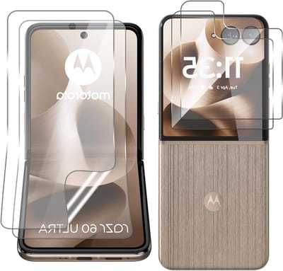 HD Heldere Schokbestendige en Krasbestendige Screen Protector voor Motorola Razr 60 Ultra 5G - 4 Stuks Bescherming voor Scherm en Camera