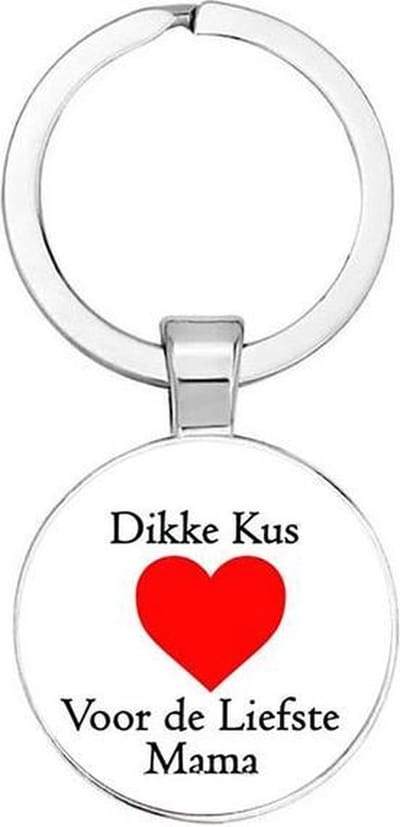 Akyol - Dikke kus voor de liefste mama Sleutelhanger - Mama/Moeder - mama - Leuk kado voor je moeder om te geven - 2,5 x 2,5 CM