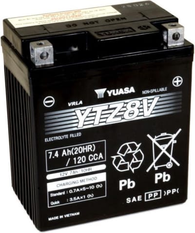 Yuasa YTZ8V (wc) accu 12V 7Ah 130CCA