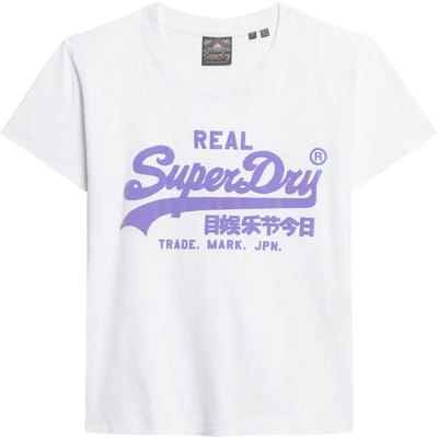 Superdry - Slimfit T-shirt met neonprint - Dames - T-shirts