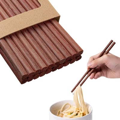Dailygoods - 20 paar eetstokjes, natuurlijk hout, herbruikbaar, vaatwasmachinebestendig, Chinese stijl, klassiek, antislip, voor keuken, eetkamer