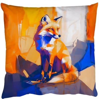 Sierkussens - Kussentjes Woonkamer - 50x50 cm - Vos - Oranje - Vormen - Abstract
