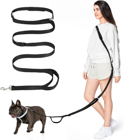 Handsfree Hondenriem Verstelbaar 2,6m Crossbody & Heupriem voor Honden