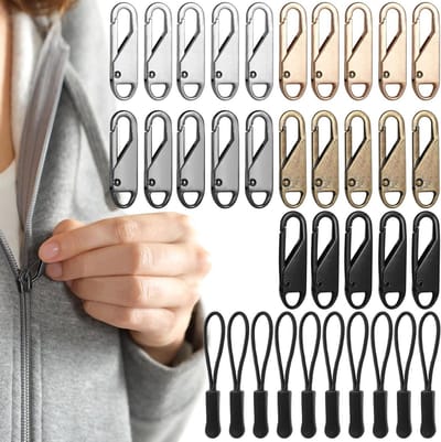 Vervangende ritsen - Ritskoppen - Kleding repareren - Set van 35 stuks - Diverse kleuren - Metaal en nylon