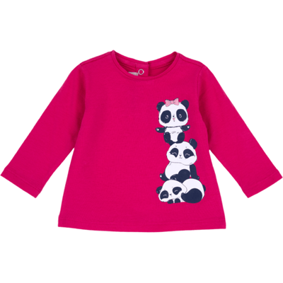 Chicco trainingspak met t-shirt en t-shirt met lange mouwen 56 donkerroze