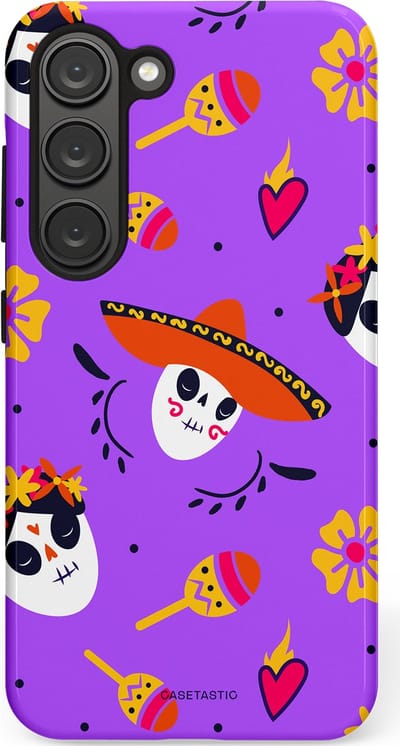 Casetastic Hoesje Geschikt voor Samsung S23 - Stijlvolle Beschermende Duo-layer Case - Muertos sombrero